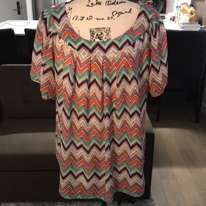 Chevron patterned blouse